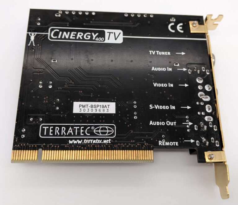 Terratec Cinergy 400 TV PCI TV Karte Stereo Mit TV Tuner Und Video