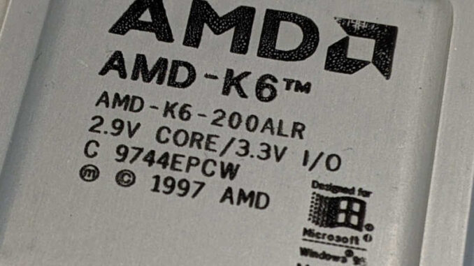 AMD K6-200ALR Prozessor C9744EPCW 2.9V Core