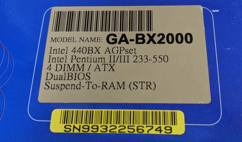 Gigabyte Mainboard GA-BX2000 Intel 440BX Chipset
