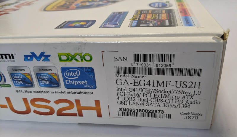Gigabyte PC-Mainboard GA-EG41MF-US2H Rev. 1.0