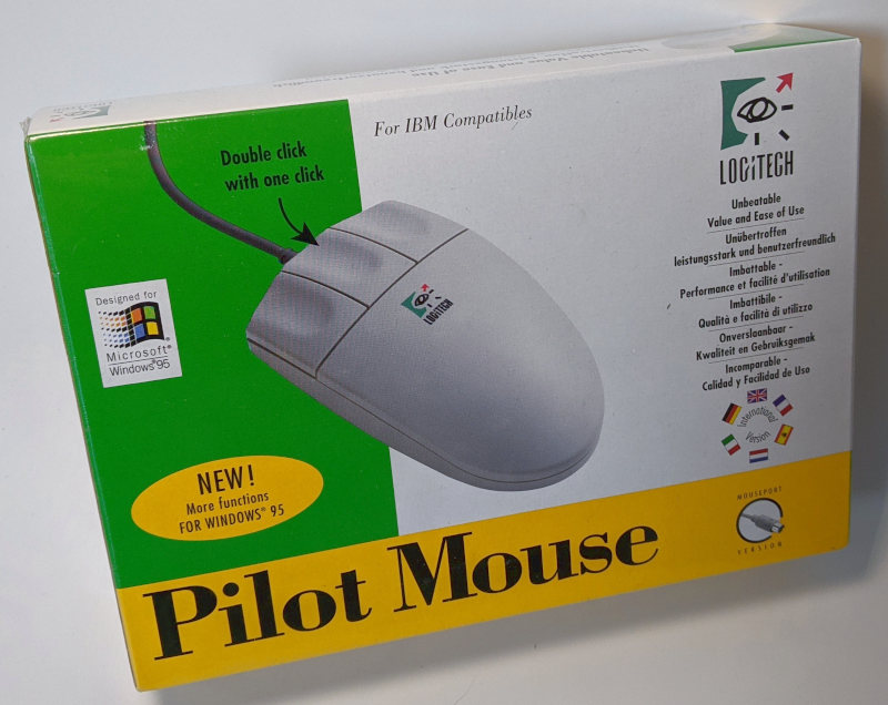 Logitech Pilot Mouse PS/2 Mouse-Port 3-Tasten