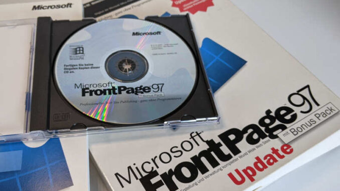 Microsoft Frontpage 97 Update CD Handbuch