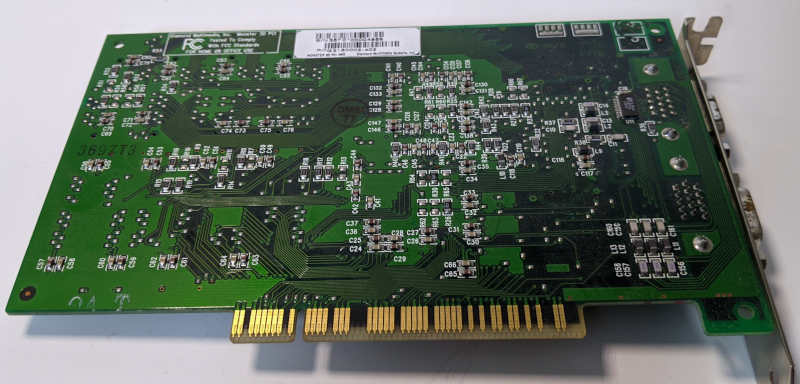 Diamond Monster 3D 3dfx Voodoo1 4MB PCI Rückseite