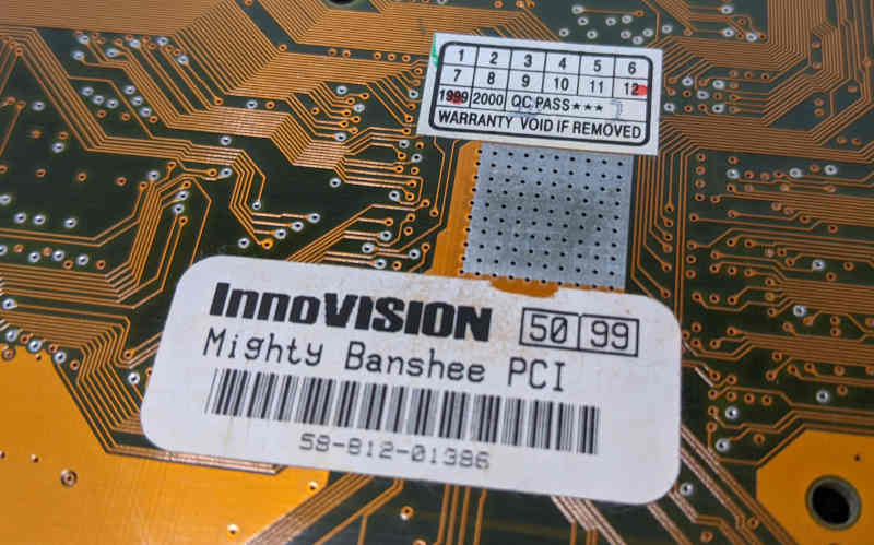 3Dfx Interactive Mighty Banshee Innovision Grafikkarte PCI 16MB 58-812-01386