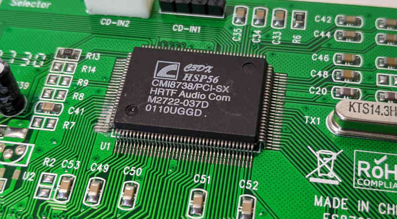 C-Media Electronics CMI8738 / 8768 Soundkarte PCI Audio HSP56 HRTF Audio Com
