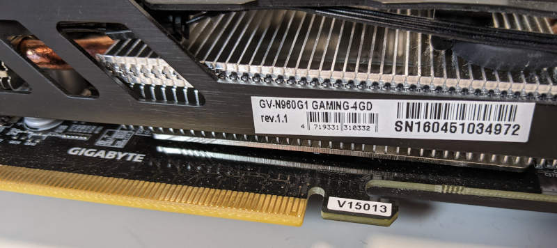 Gigabyte Nvidia GV-N960G1 GAMING-4GD 4719331310332