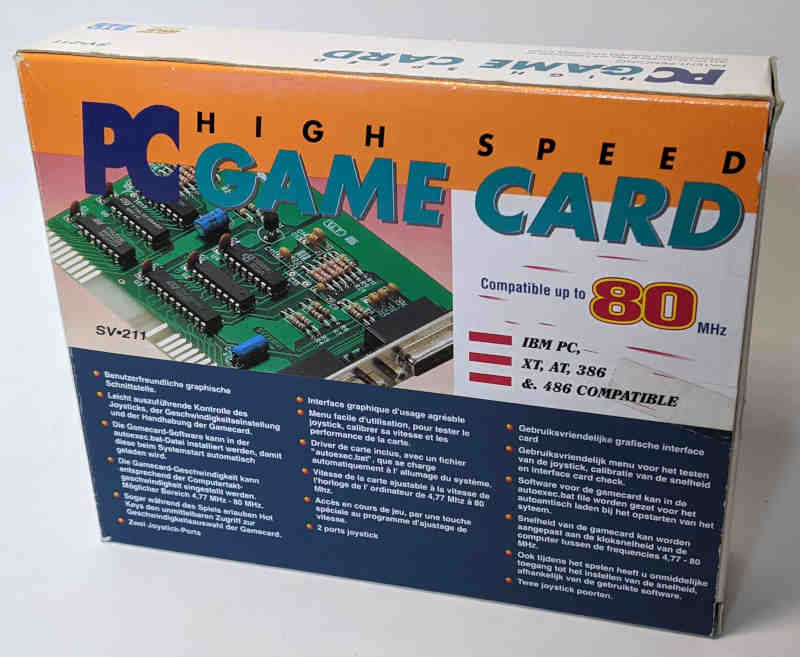PC Game Card ISA Quickjoy SV-211 Joystick-Karte 15-Polig Rückseite