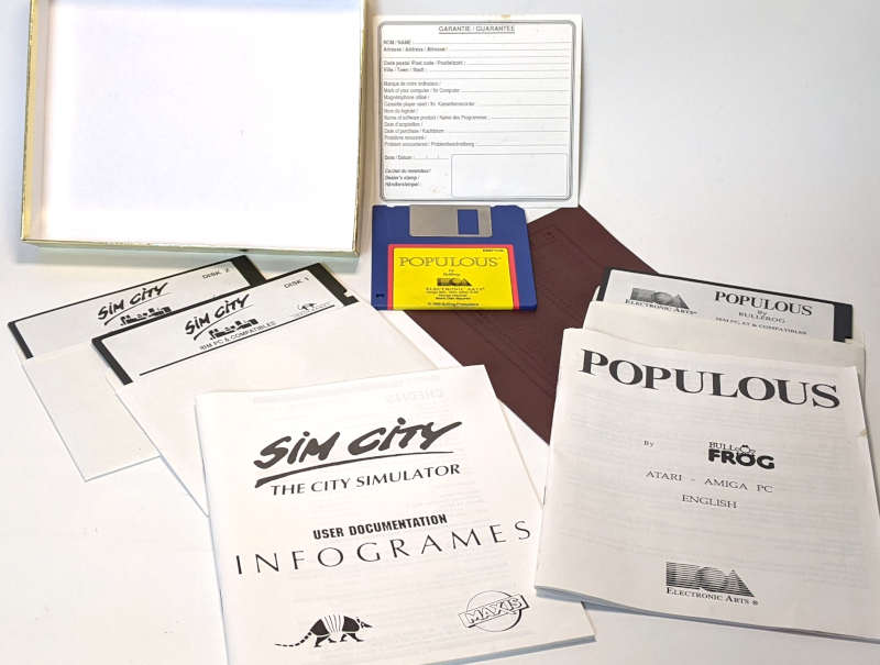 PC-Spiel Sim City Original und Populous Infogrames Electronic Arts Disketten Handbuch