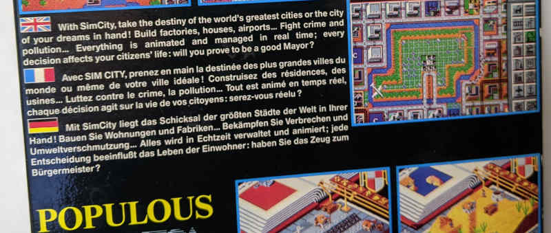 PC-Spiel Populous Sim City Screencopy Atari Amiga PC