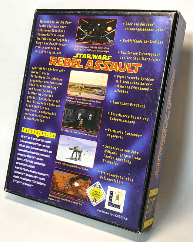PC-Spiel Star Wars Rebel Assault - Box - Rückseite