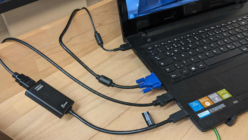 Multi Monitor Setup - VGA HDMI und USB-Anschluss