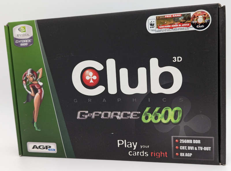 Club 3D GeForce 6600 Grafikkarte AGP 256MB DDR - Originalverpackung OVP
