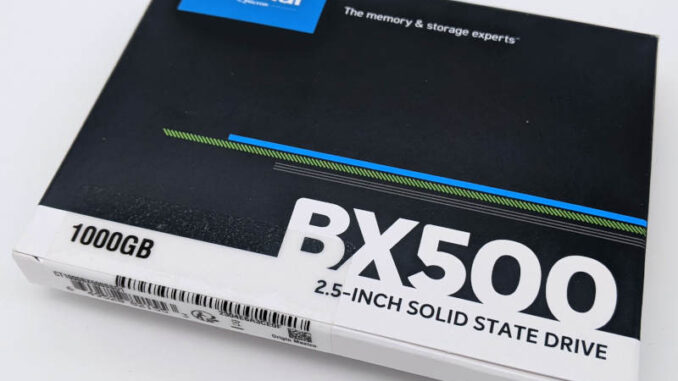 Crucial BX500 SSD 1000GB - CT1000BX500SSD1 - Verpackung