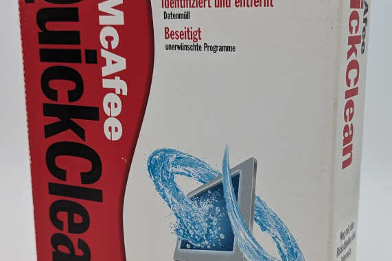 McAfee QuickClean Ver. 1.0.3 - Cleaner für Windows 95, 98, Me, NT und Windows 2000 - Box