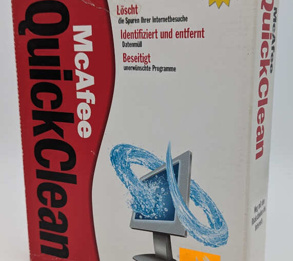 McAfee QuickClean Ver. 1.0.3 - Cleaner für Windows 95, 98, Me, NT und Windows 2000 - Box