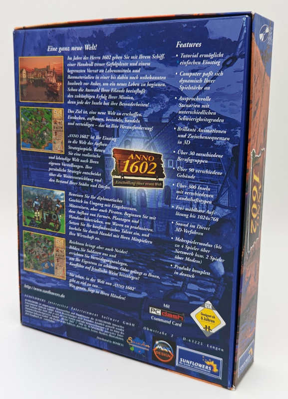 PC-Spiel Anno 1602 - Erschaffung einer neuen Welt - Verpackung - Rückseite