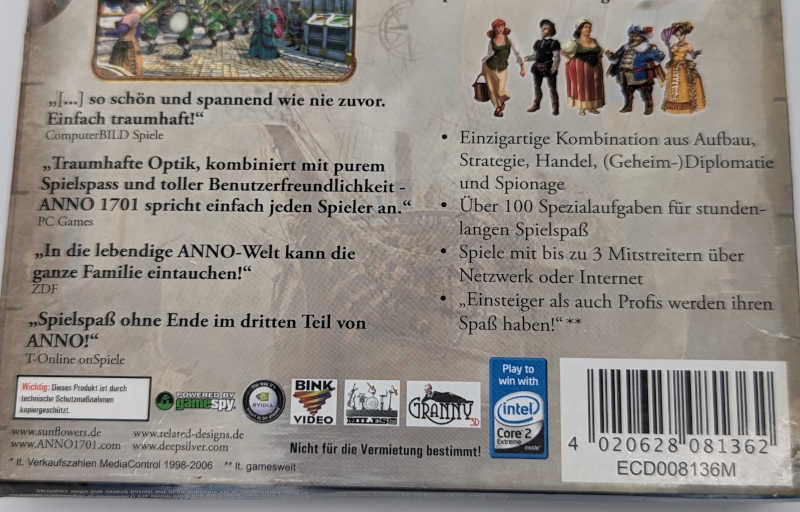 PC-Spiel Anno 1701 - Wirtschaftssimulation - Box - Traumhafte Optik