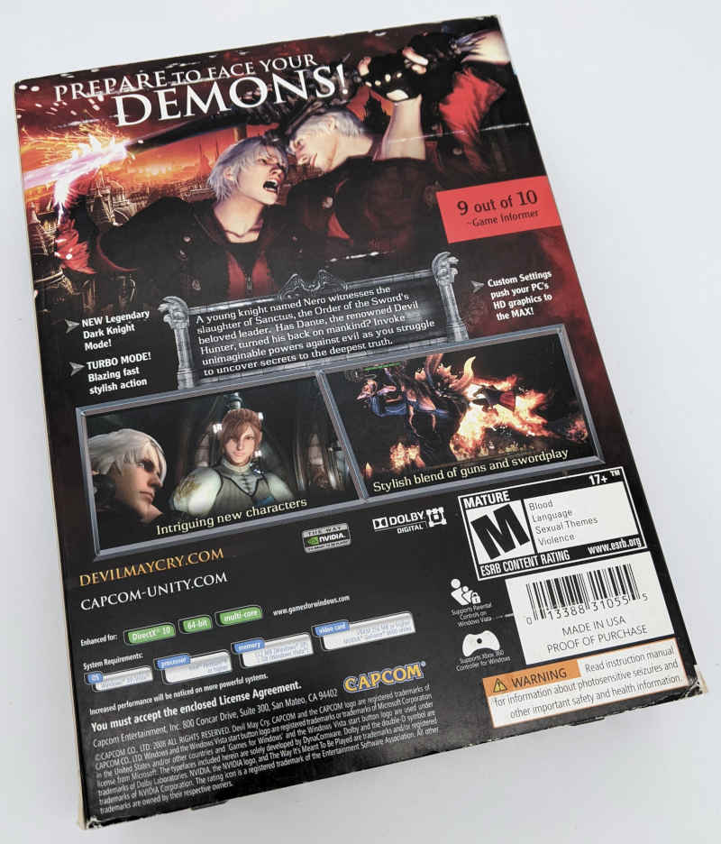 PC-Spiel Devil May Cry 4 - Box - Rückseite
