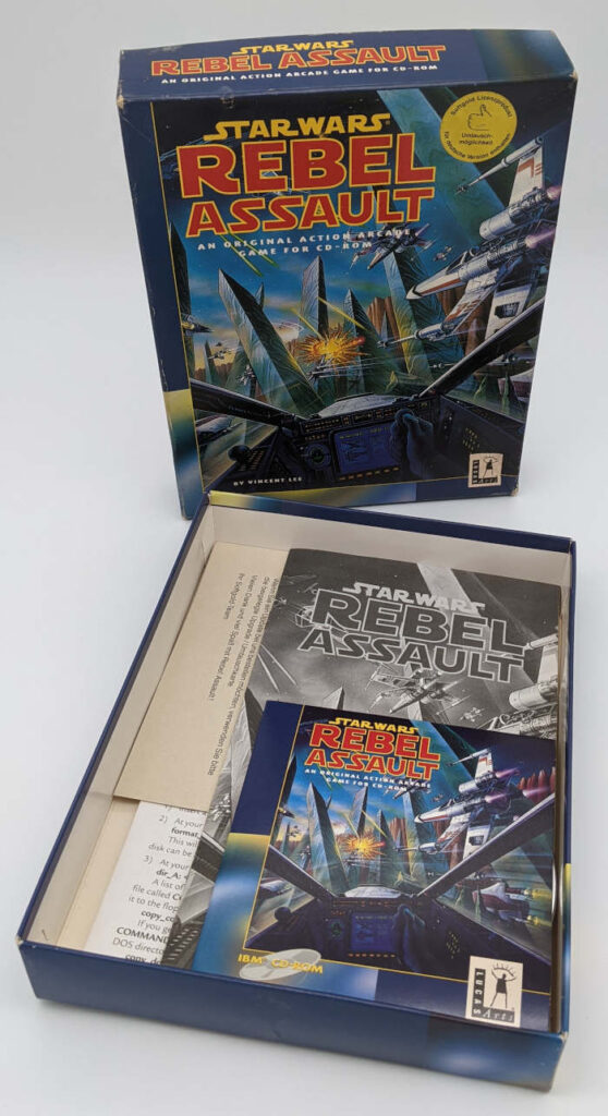 Star Wars - Rebel Assault - CD-ROM - US Version - Big Box - IBM CD-ROM und Handbuch