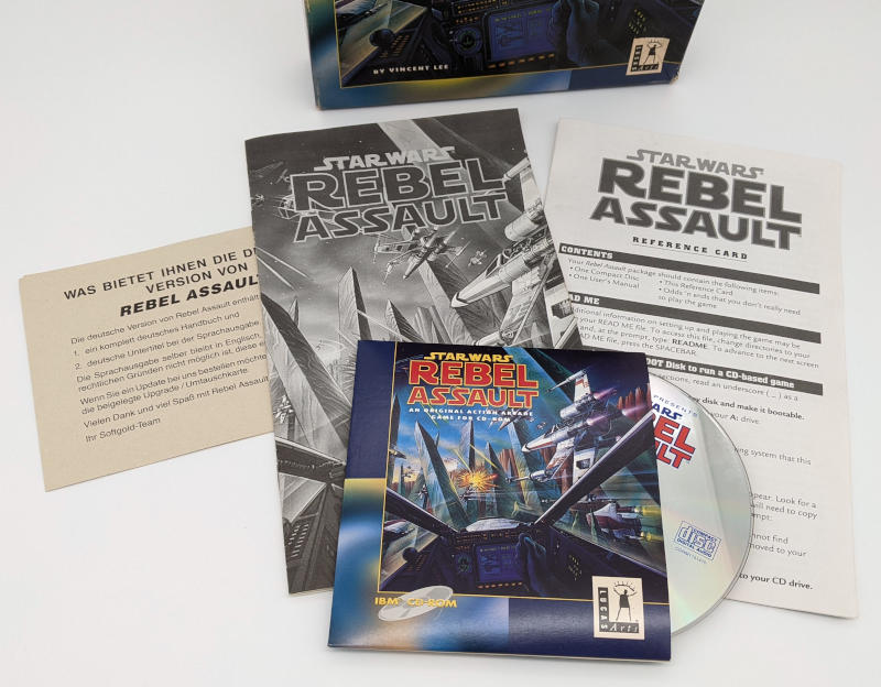 Star Wars - Rebel Assault - US Version - Big Box - CD-ROM und Handbuch