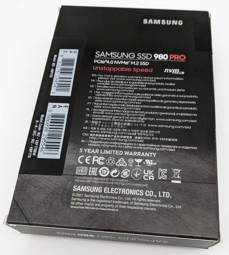 Samsung 980 PRO NVMe M.2 SSD - PCIe 4.0 - 1TB - Beschreibung