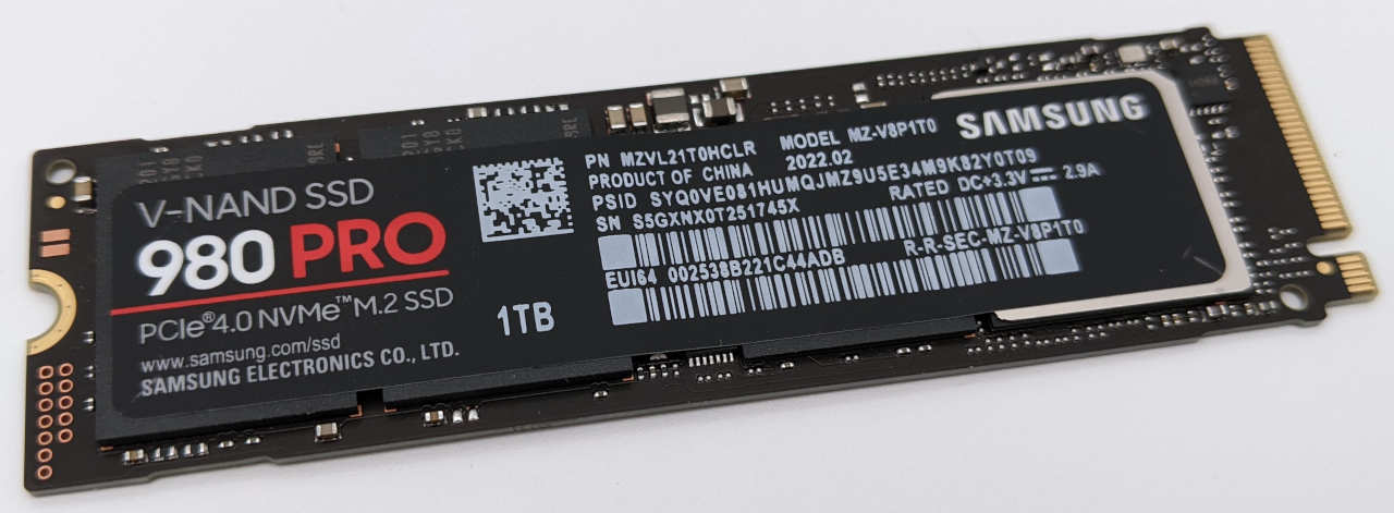 Samsung 980 PRO NVMe M.2 SSD – PCIe 4.0 – 1TB – Model MZ-V8P1T0 ...