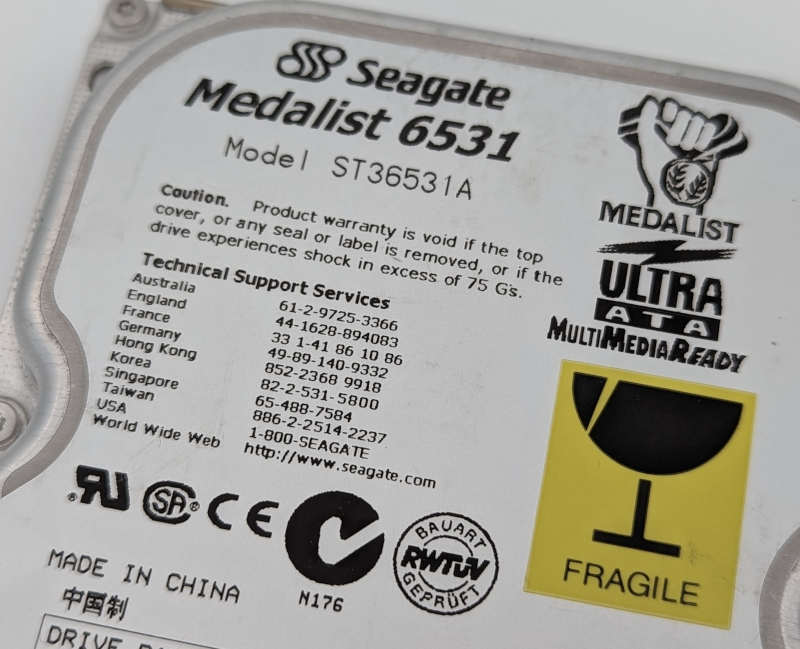 Seagate HDD Medalist ST36531A Festplatte - Technical Support