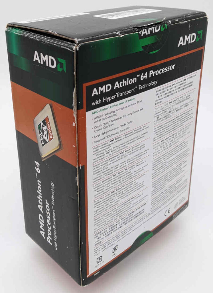 AMD Athlon 64 3700+ Prozessor Sockel 939 - Boxed - Originalverpackung - Rückseite