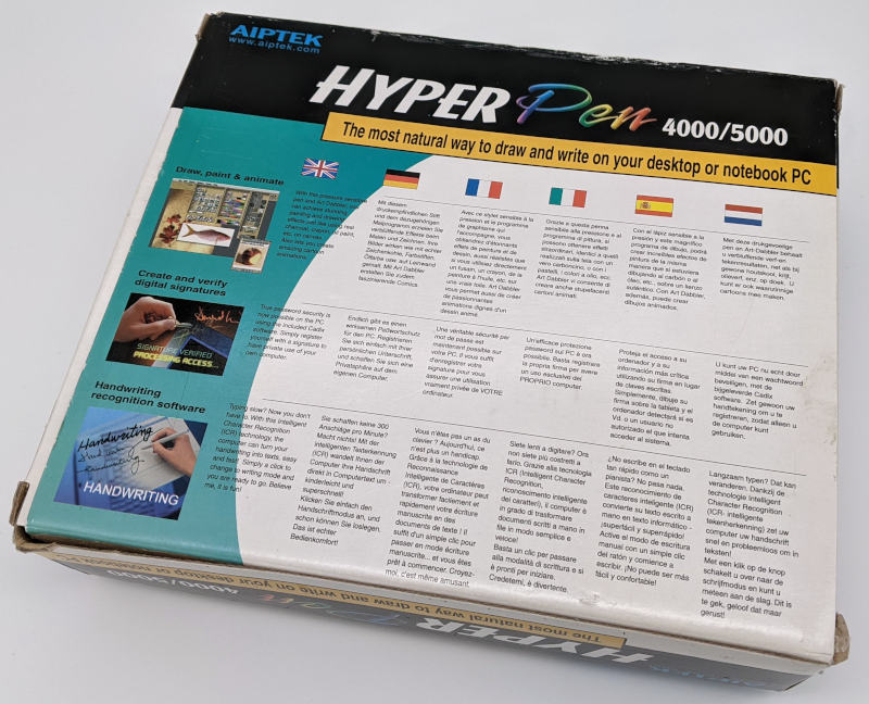 Aiptek Hyper Pen 4000 Grafiktablett - Originalverpackung - Rückseite