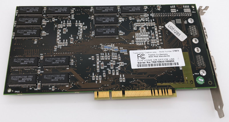 Creative 3D Blaster - Voodoo2 Grafikbeschleuniger - 12MB - PCI-Karte - 3Dfx - CT6670 - Rückseite