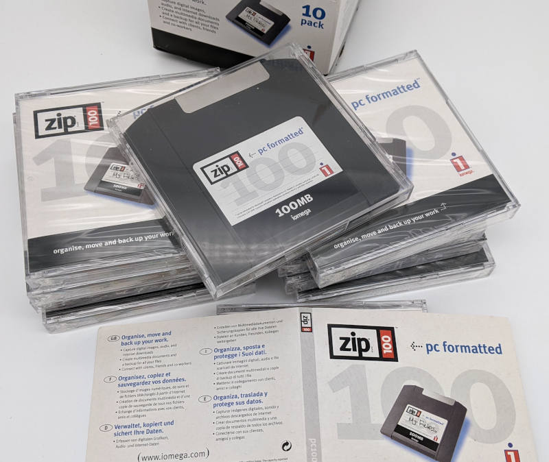 Original Iomega ZIP-Disketten 100MB - 10er-Pack