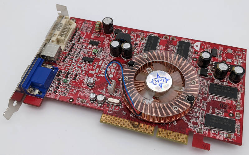 MSI ATI Radeon 9600XT Grafikkarte AGP 128MB DDR - RX9600XT-TD128 mit Kühler