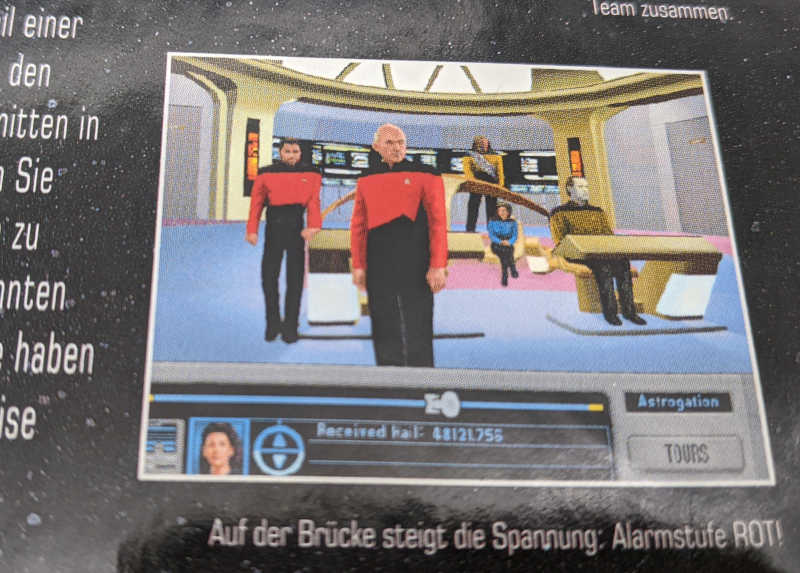 PC-Spiel Star Trek - The Next Generation - A Final Unity - Typische 1990er Jahre Grafik
