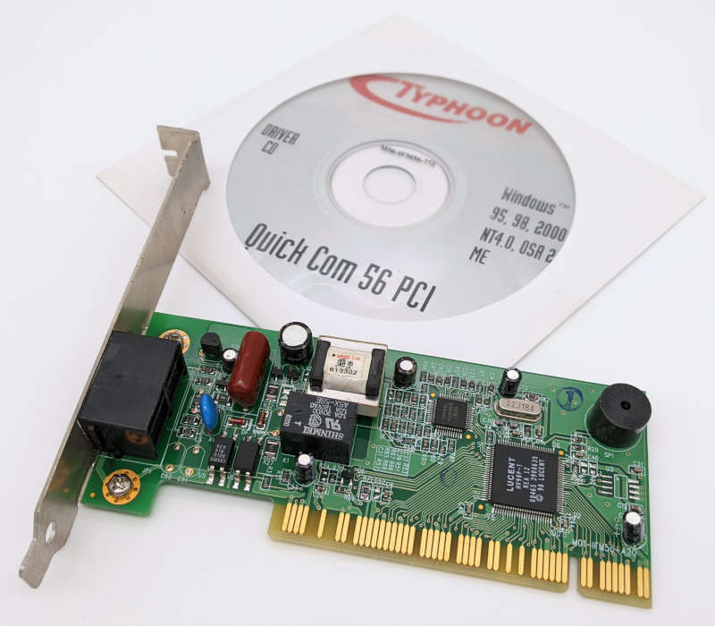 Typhoon Modem Quick Com 56 PCI - PCI-Karte und Treiber-CD