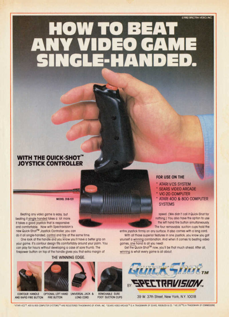 Spectravideo QuickShot Deluxe Joystick Controller 1982 - Werbebroschüre - Spectra Video Inc.